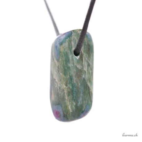 Rubis Fuchsite et Cyanite - Collier en pierre percée