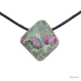 Rubis Fuchsite - Pendentif en pierre percée