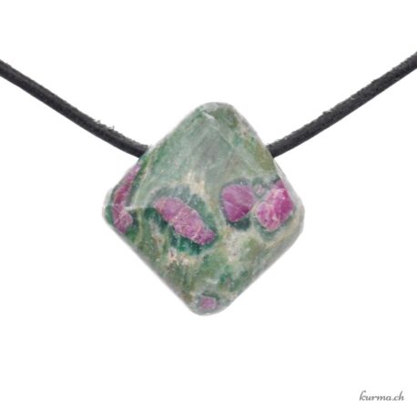 Rubis Fuchsite - Pendentif en pierre percée