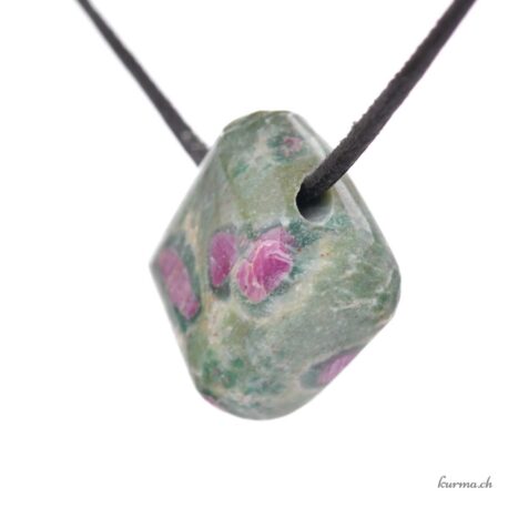 Rubis Fuchsite - Pendentif en pierre percée