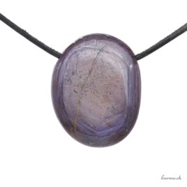 Rubis - Collier en pierre percée