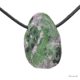 Rubis Zoïsite - Pendentif en pierre percée