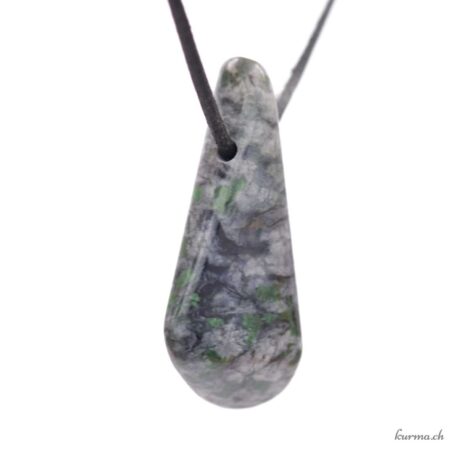 Smaragdite Allalin Gabbro - Pendente in pietra forata