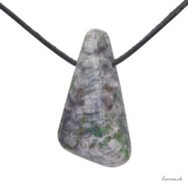 Smaragdite Allalin Gabbro - Pendentif en pierre percée