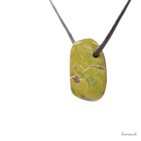 Collana di pietre forate in stichtite su serpentino &quot;Atlantisite&quot;.