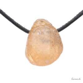 Topaze impériale - Pendentif en pierre percée