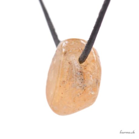 Topaze impériale - Pendentif en pierre percée