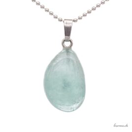 Tourmaline bleue - Pendentif en argent 925