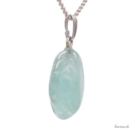 Tourmaline bleue - Pendentif en argent 925