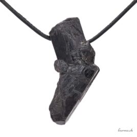 Tourmaline noire cristal - Bijou en pierre percée