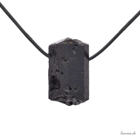 Tourmaline noire cristal - Pendentif en pierre percée