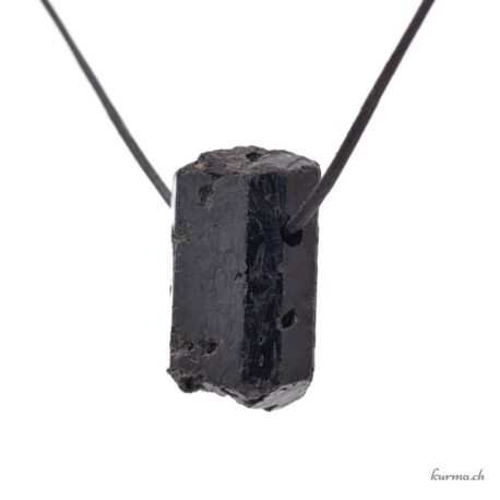 Tourmaline noire cristal - Pendentif en pierre percée