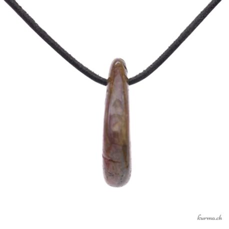 Gioiello in tormalina rosa con pietra traforata