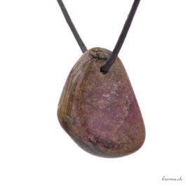 Tourmaline rose bijou en pierre percée