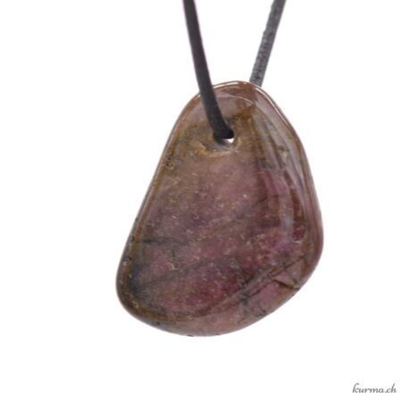 Gioiello in tormalina rosa con pietra traforata