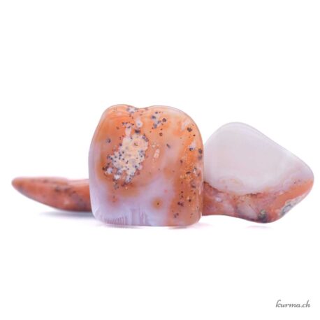 Agate rouge marocaine - Pierre roulée - Taille S
