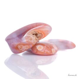Agate rouge marocaine - Pierre roulée - Taille S