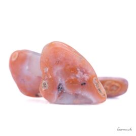 Agate rouge marocaine - Pierre roulée - Taille M