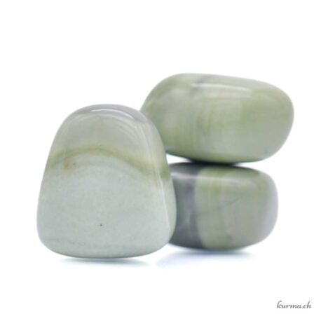 Calcite verde oliva - pietra burattata - Taglia M