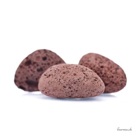 Lave brune - Pierre roulée en lot - 100gr