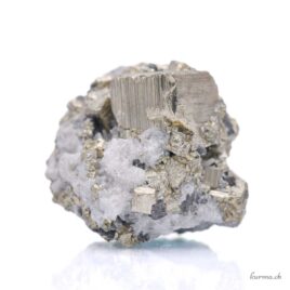 Pyrite sur Quartz - Minéraux - 178gr