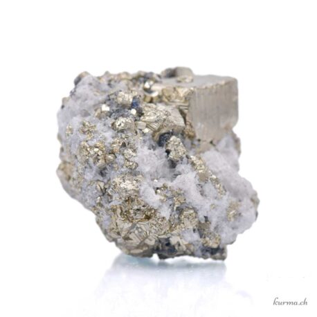 Pyrite sur Quartz - Minéraux - 178gr