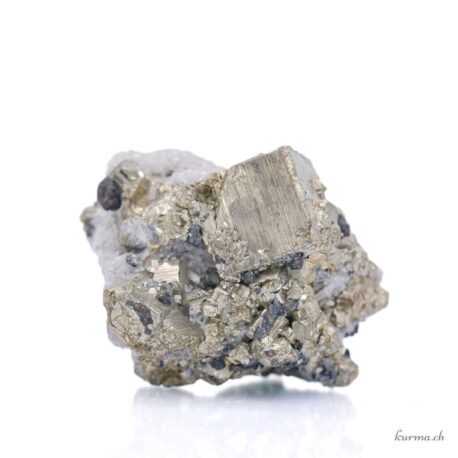 Pyrite sur Quartz - Minéraux - 178gr