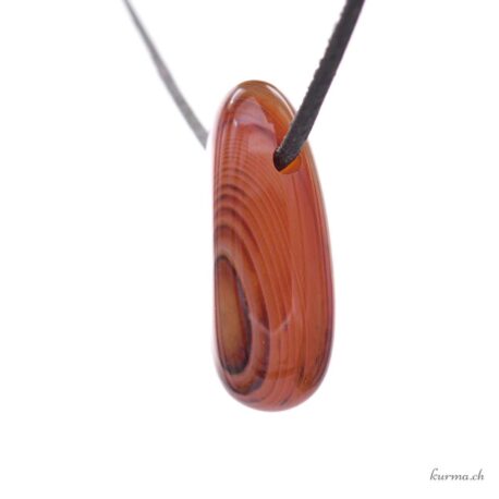Orbicular agate - Pierced stone pendant