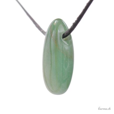 Green aventurine - Pierced stone pendant