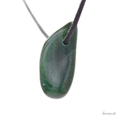 Green aventurine - Pierced stone pendant