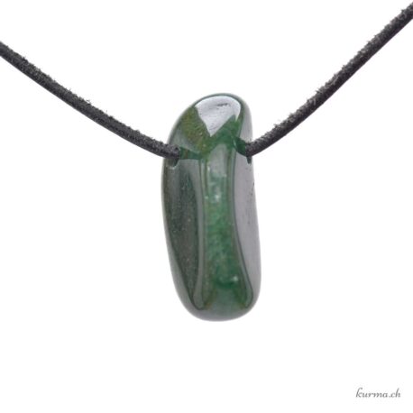 Green aventurine - Pierced stone pendant