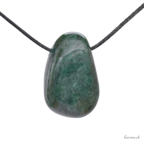 Green aventurine - Pierced stone pendant