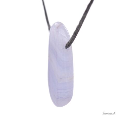 Blauer Chalcedon Lithotherapie-Anhänger