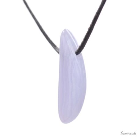 Blauer Chalcedon - Anhänger aus durchbohrtem Stein