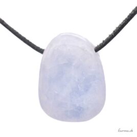 Calcite bleue - Pendentif en pierre percée
