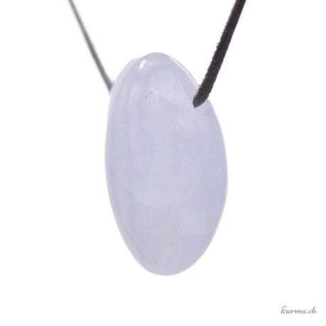 Calcite bleue - Collier en pierre percée