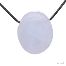 Calcite bleue - Collier en pierre percée