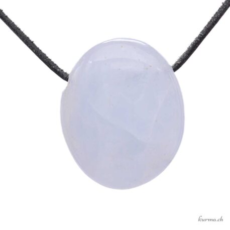 Calcite bleue - Collier en pierre percée
