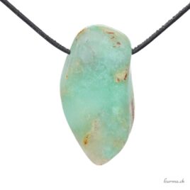 Chrysoprase pendentif minéraux percée