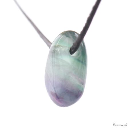 Fluorite arc-en-ciel - Bijou en pierre percée