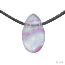Fluorite arc-en-ciel - Pendentif pierre percée