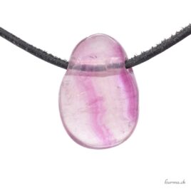 Fluorite arc-en-ciel - pendentif pierre percée