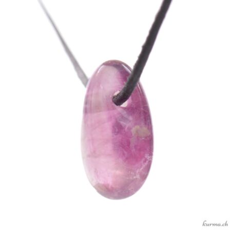 Rainbow Fluorite - pierced stone pendant