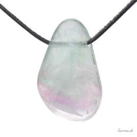 Fluorite Arc-en-ciel - Pendentif en pierre percée