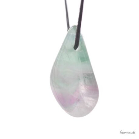 Rainbow Fluorite - Pierced stone pendant