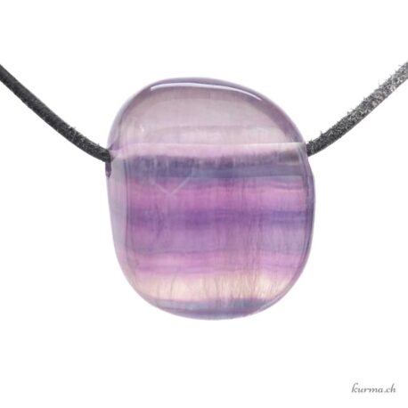 Fluorite Arc-en-ciel - Pendentif en pierre percée