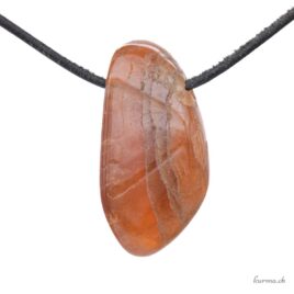 Grenat hessonite - Pendentif pierre percée