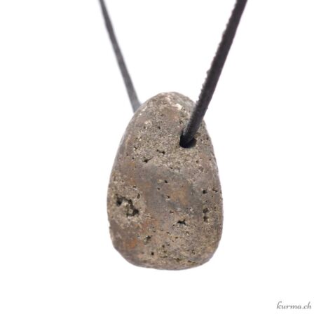 Pyrite nodule - Pierced stone pendant