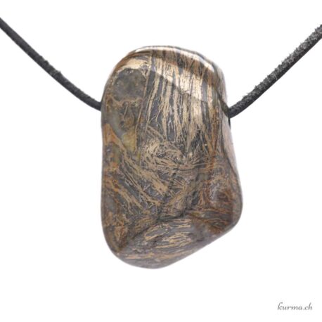 Pyrite plume - Pendentif en pierre percée
