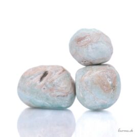 Aragonite bleue roulée en lot - 100gr